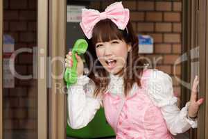 japanese lolita public phone