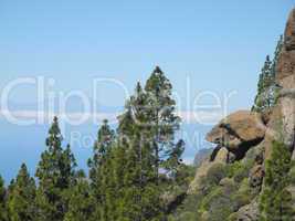 Blick vom Roque Nublo (Gran Canaria) zum Teide