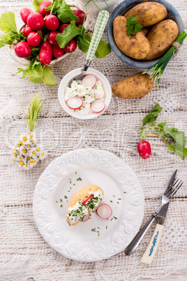 new potatoes with spring curd