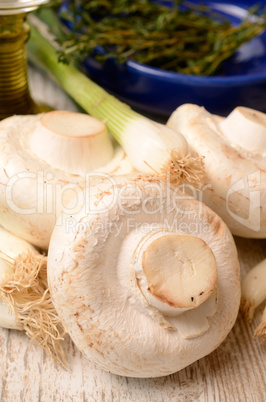 White mushrooms