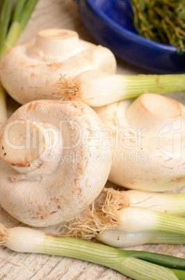 White mushrooms