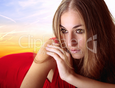 girl at sunset girl at sunset