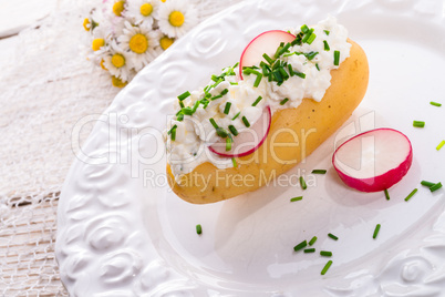 new potatoes with spring curd