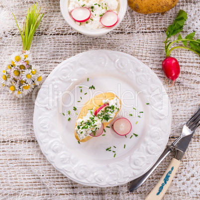 new potatoes with spring curd