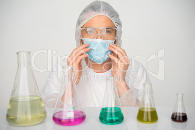 Technician working in a chemistry laboratory