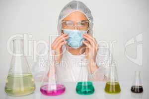 Technician working in a chemistry laboratory