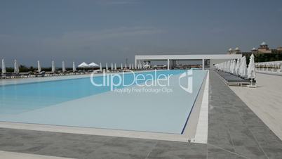 The swimming pool at the modern luxury hotel, Antalya, Turkey