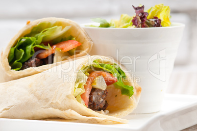 kafta shawarma chicken pita wrap roll sandwich