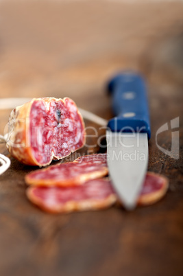 italian salame pressato pressed slicing