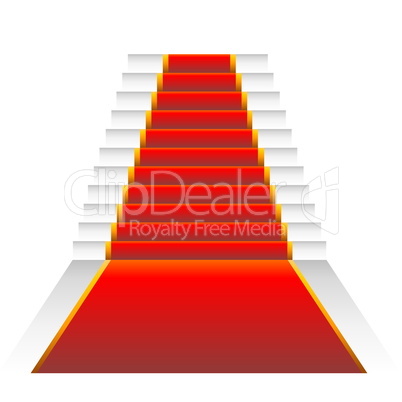 Red elegant stairs