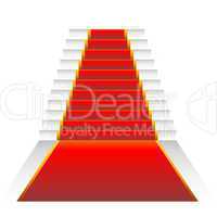 Red elegant stairs