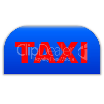 Blue taxi icon