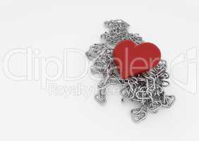 Red heart chain