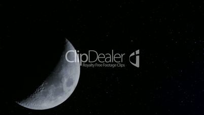 waxing moon w stars time lapse 11337