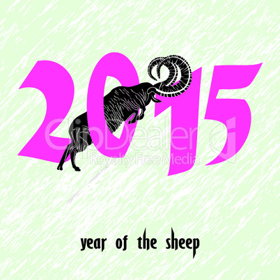 Chinese symbol vector goat 2015 year illustration