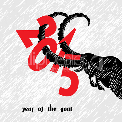 vector image of goat or sheep