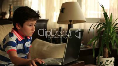little child with laptop
