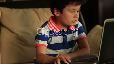 little child with laptop