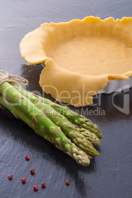 green asparagi tart preparation