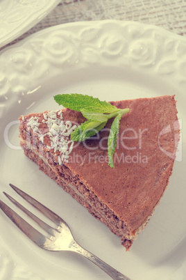 chocolate cakes with nut filling - vintage