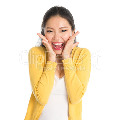 surprised asian girl