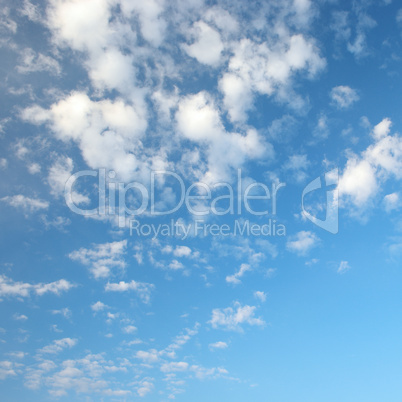 white fluffy clouds in the blue sky