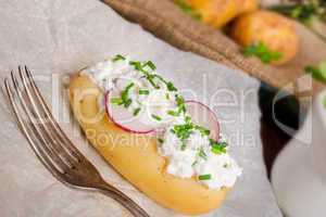new potatoes with spring curd
