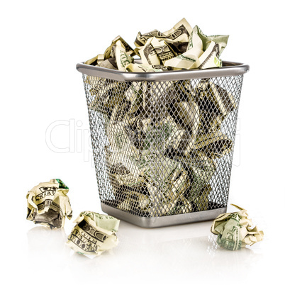 money in a basket