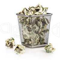 money in a basket