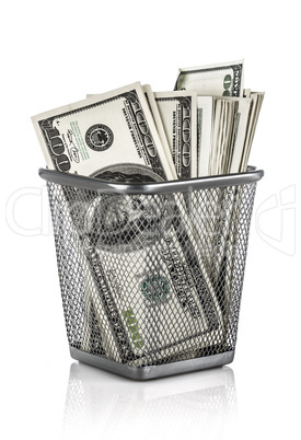 money in a basket