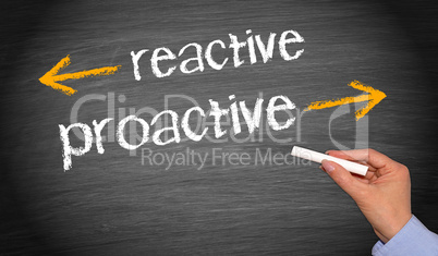 reactive and proactive - business concept