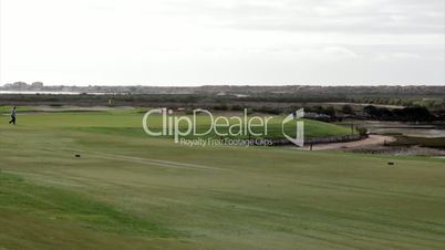 Algarve golf course scenery at Ria Formosa conservation marsh