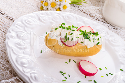 new potatoes with spring curd