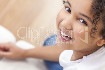 Happy Mixed Race African American Girl Child