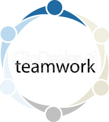 Teamwork People Circle Concept