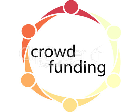 Crowd Funding People Circle Concept
