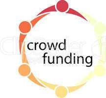 Crowd Funding People Circle Concept