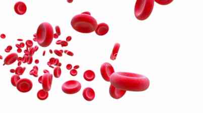 red blood cells flowing