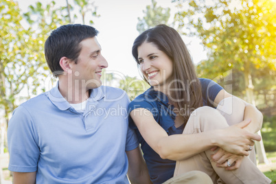 Young Attractive Couple Portrait in Park