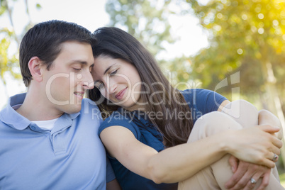 Young Attractive Couple Portrait in Park