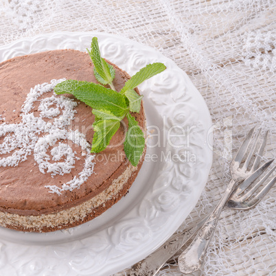 chocolate cakes with nut filling