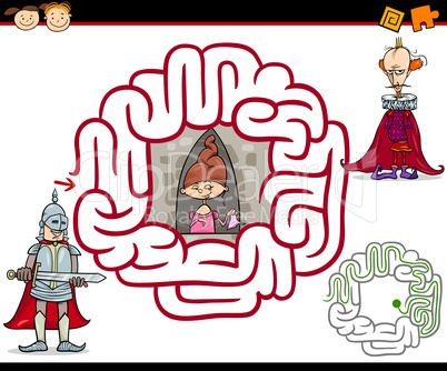 cartoon maze or labyrinth game