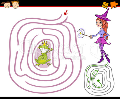 cartoon maze or labyrinth game