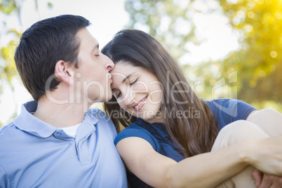 Young Attractive Couple Portrait in Park