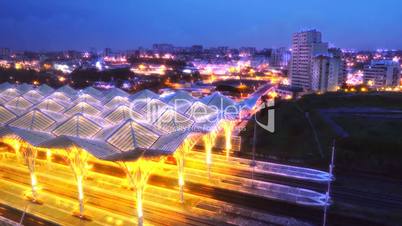 bahnhof oriente und stadt lissabon