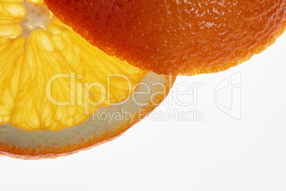 slice and end of an orange