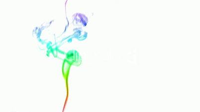 Smoke in a colours of the rainbow