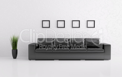 modern innen mit sofa 3d render