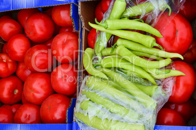 tomato and peppers