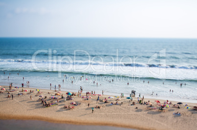 Timelapse Beach on the Indian Ocean. India (tilt shift lens).